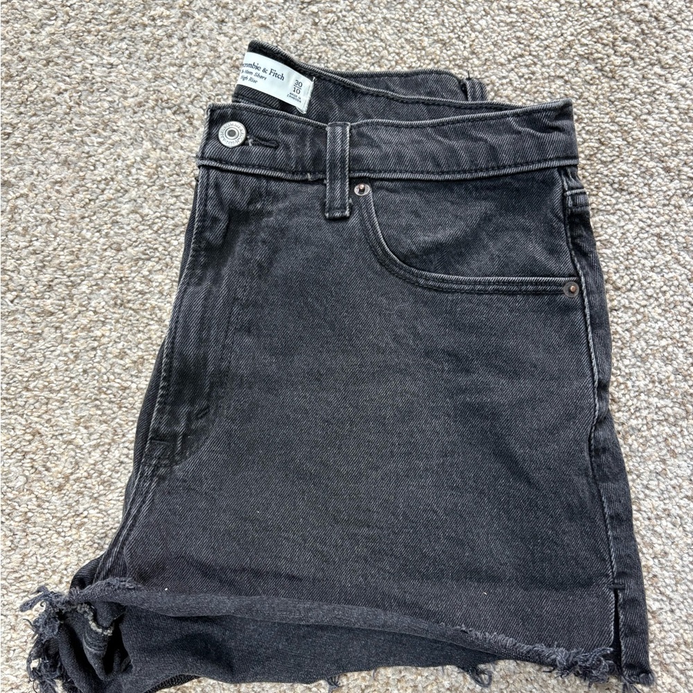 Black Denim Mini Skirt